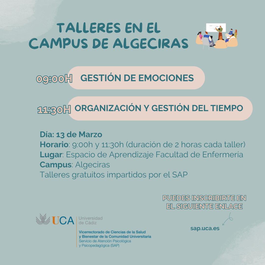 Talleres SAP: GESTIÓN DE EMOCIONES y ORGANIZACIÓN Y GESTIÓN DEL TIEMPO