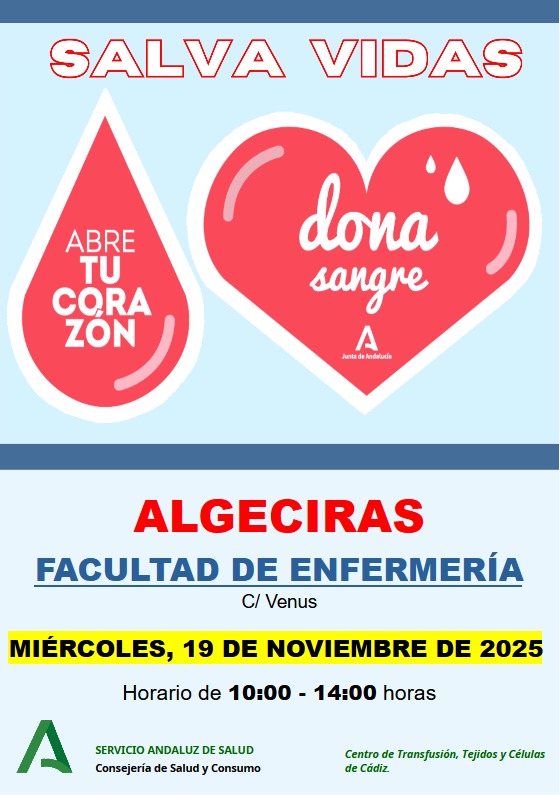 La Facultad de Enfermería convoca una campaña de donación de sangre (miércoles 19)