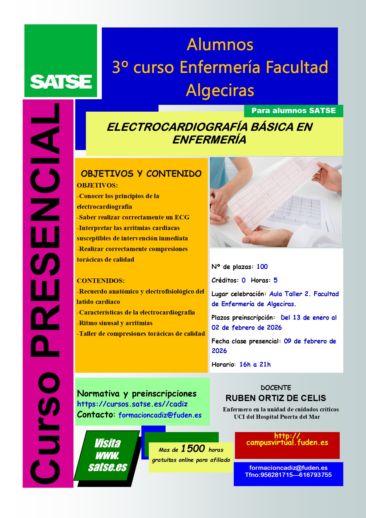 Curso de formación extracurricular sobre electrocardiografía básica