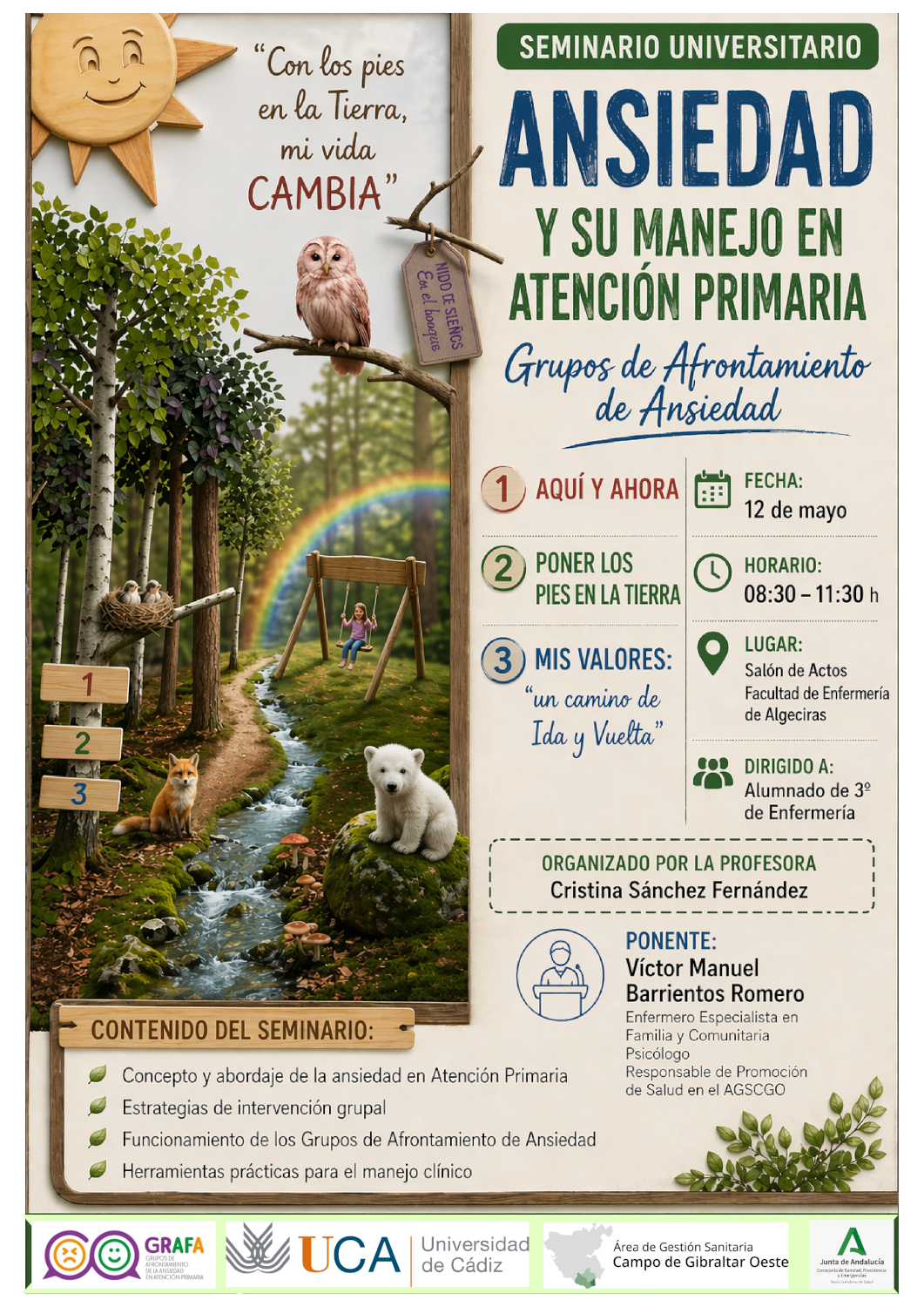 La Facultad de Enfermería acogerá un seminario clave sobre el manejo de la ansiedad en Atención Primaria