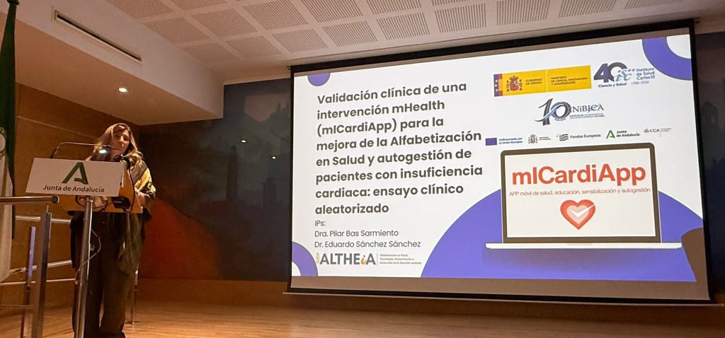 El grupo de investigación ALTHEiA, liderado por la Dra. Pilar Bas Sarmiento, muestra los avances del proyecto mICardiApp durante la visita institucional del ISCIII al INiBICA
