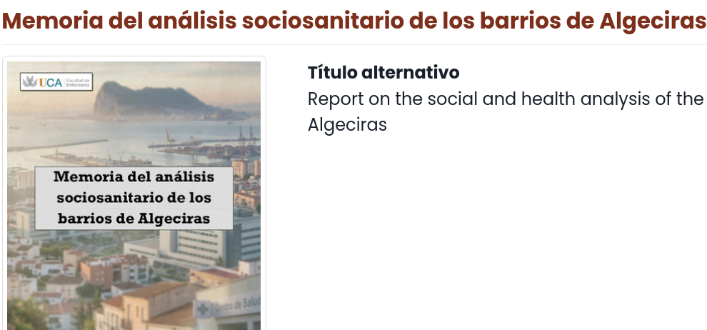 Del aula al barrio: estudiantes de enfermería de la Facultad de Enfermería observan Algeciras a través del análisis sociosanitario