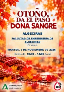 Campaña de donación de sangre en la Facultad de Enfermería (martes 3 de noviembre)